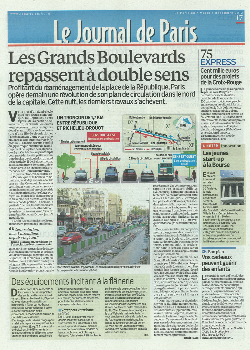 Le Parisien - Grands Boulevards - Double Sens - 2012